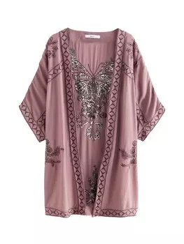 Халат Next, темно-розовый