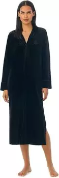 Халат Notch Collar Long Zip Caftan LAUREN Ralph Lauren, черный