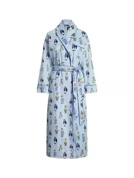Халат Polo Ralph Lauren Iconic Bear, синий