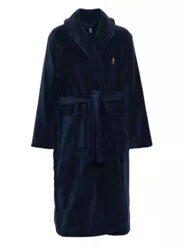 Халат Polo Ralph Lauren Polo Pony с вышивкой, синий