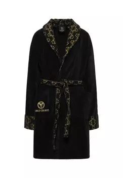 Халат Raffaele с изысканными деталями CARLO COLUCCI, цвет Schwarz Und Gold