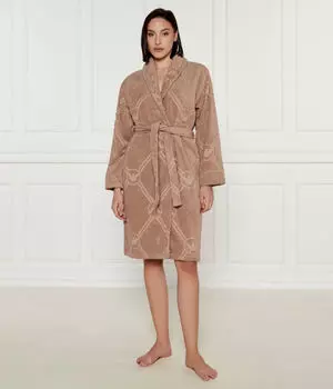 Халат женский Emporio Armani с узором, бежевый