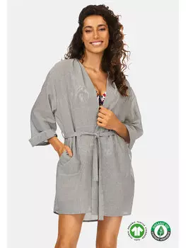 Халат regular fit Feba, серый