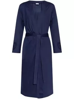 Халат с цветочной вышивкой Hanro, синий