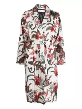 Халат с графичным принтом Desmond & Dempsey, мультиколор