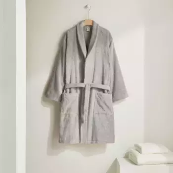 Халат с клапаном хлопок 450 гр/м2 Kashmir El Corte Ingls, светло-серый