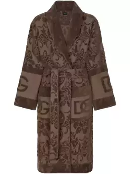 Халат с логотипом DOLCE & GABBANA, коричневый