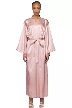 Халат с логотипом из стразов Blumarine, розовый