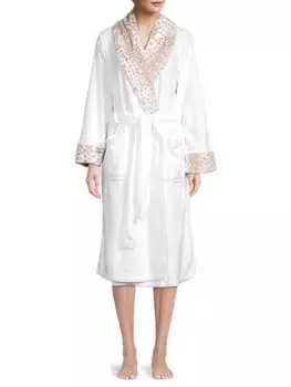 Халат с Отделкой Saks Fifth Avenue из искусственного меха, ivory