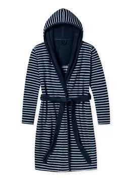 Халат Schiesser, цвет dunkelblau/wei