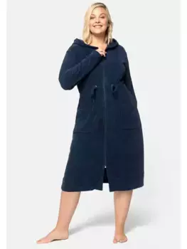 Халат Sheego "больших размеров" из легкой махровой ткани, цвет морской волны