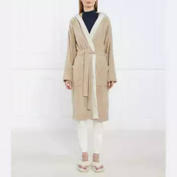 Халат стандартной посадки Emporio Armani, бежевый