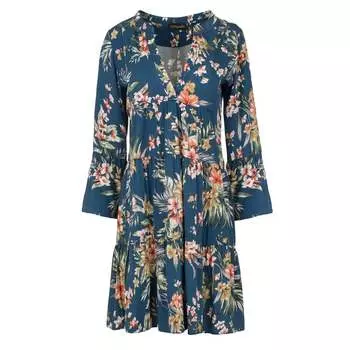 Халат-Трапеция Fleur sans Manches Conquista, синий