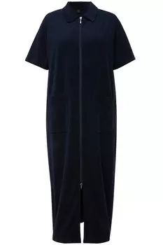 Халат Ulla Popken Long Bathrobe, ночной синий