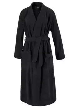 Халат унисекс Egeria "Топаз" (1 шт.), женский и мужской, в форме кимоно, черный