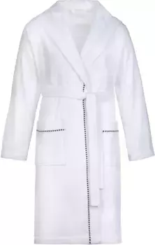 Халат унисекс Esprit "Коробка" (1 шт., с поясом), с капюшоном, белый