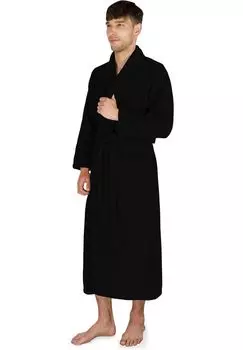 Халат унисекс, хлопок, флис 450 г/м Normani, черный