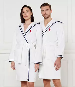 Халат унисекс Home Ralph Lauren хлопковый с логотипом, белый