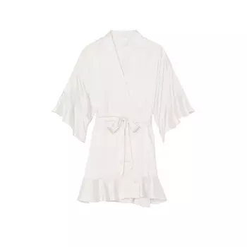 Халат Victoria's Secret Satin Flounce, белый