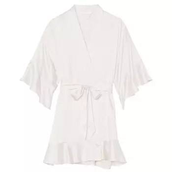 Халат Victoria's Secret Satin Flounce, белый