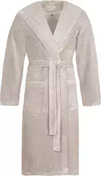 Халат Vossen унисекс "Линн" (1 шт.), женский и мужской, с капюшоном, из микрофибры, цвет Stone