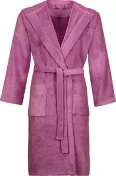 Халат Vossen унисекс "Vegan Life" (1 шт.), женский и мужской, с капюшоном, VEGAN, цвет Blackberry