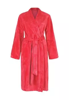 Халат высокого класса с поясом, женский LOUIS FRAUD, цвет 10031 Coralle