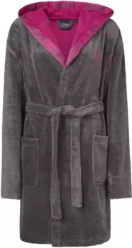Халат женский Chiemsee "Назаре" (1 шт.) выполнен из приятного мягкого велюра и впитывающей махровой ткани, антрацит