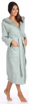 Халат женский Egeria "Benny" (1 шт.), с полосатой каймой, серый