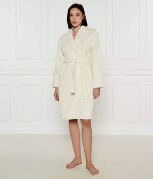 Халат женский Emporio Armani хлопковый, экрю