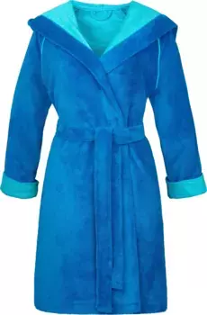 Халат женский Esprit "Cosy" (1 шт., с поясом), с капюшоном и вышивкой логотипа, короткий, бирюзовый