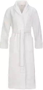 Халат женский Esprit "Lovely", с шалевым воротником, красивой структурой в рубчик, белый