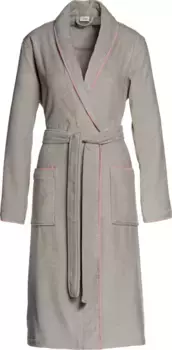 Халат женский Esprit "Утро" (1 шт.), цветная вышивка ракушками по краям и воротнику, цвет Stone
