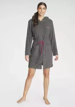 Халат женский KangaROOS "Кира" (1 шт.), на шнурке, короткий, халаты женские, XS-3XL, серый