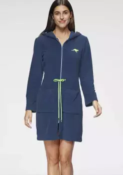Халат женский KangaROOS "Кира" (1 шт.), на шнурке, короткий, халаты женские, XS-3XL, синий