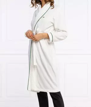 Халат женский Lacoste Home хлопковый, белый