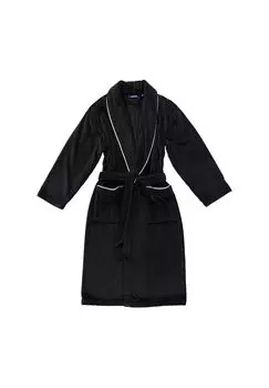 Халаты мужские с шалевым воротником Манхэттен велюровый черный - 199 MOVE