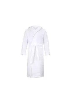 Халаты унисекс с капюшоном пике снег - 001 MOVE, белый