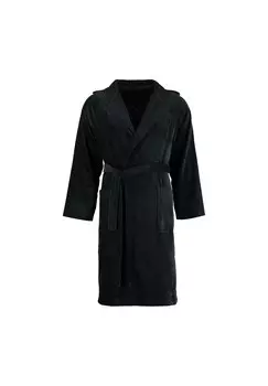 Халаты унисекс с капюшоном Техас черный - 790 VOSSEN