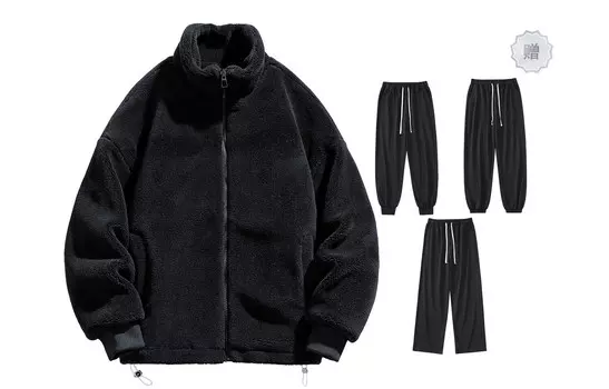 HALEBOSS Бархатная куртка унисекс, Черный