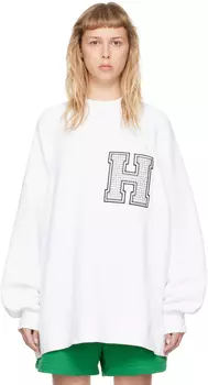 HALFBOY Белый свитшот с нашивками