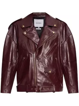 Halfboy кожаная байкерская куртка, красный