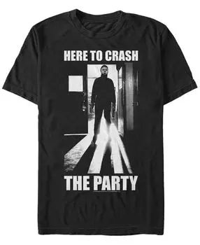 Хэллоуин 2 мужская футболка с коротким рукавом michael myers here to crash the party Fifth Sun, черный