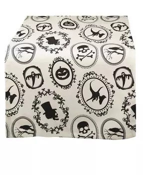 Хэллоуин портретный дорожка Design Imports, черный