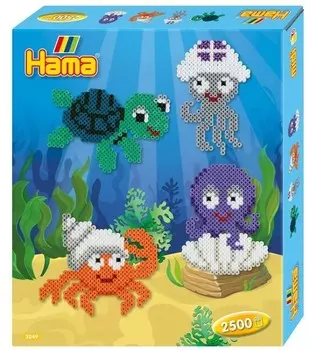 Hama 3249 - набор морских животных, бусины миди