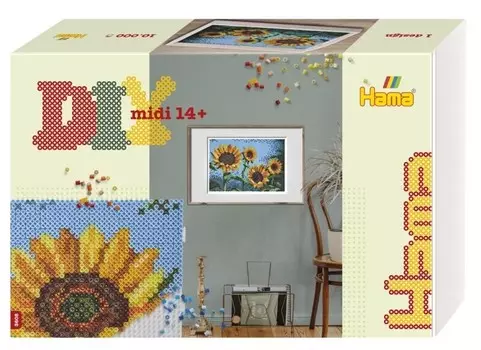 HAMA ART Набор бисера ПОДСОЛНУХИ 10000 шт.