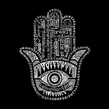 Хамса — мужская футболка с длинным рукавом Word Art LA Pop Art