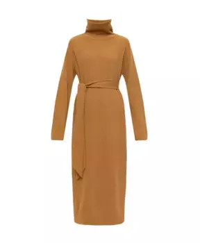 Ханаанское платье с высоким воротником Nanushka, коричневый