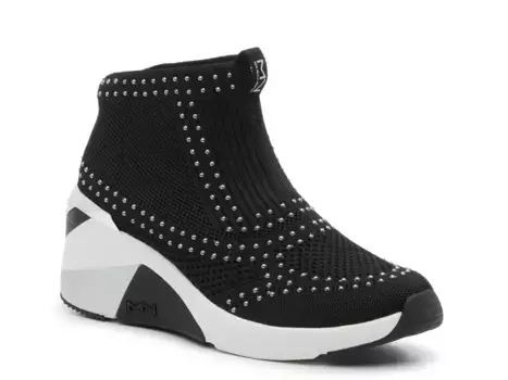 Hands Free Slip-Ins: A Wedge Кроссовки Bootie Skechers, Black