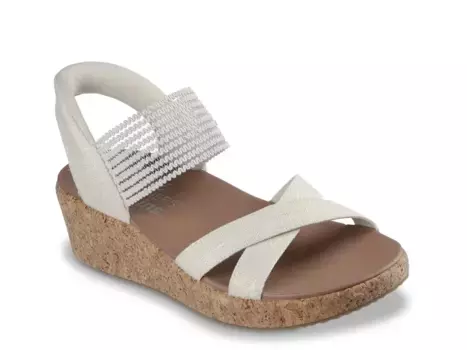 Hands Free Slip-ins Beverlee Lux Wedge Сандалии Skechers, Tan